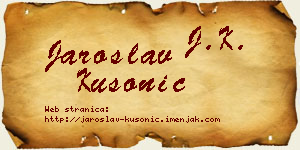 Jaroslav Kusonić vizit kartica